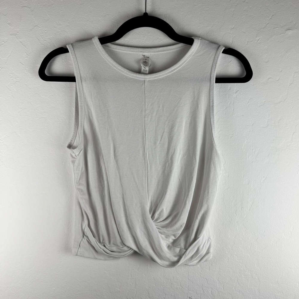 ALO Yoga Cover Tank Size Small $58 White - Picture 5 of 11